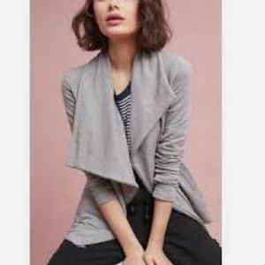 NWOT Anthropologie Bordeaux Weekend Ribbed Jacket, XS-P, grey